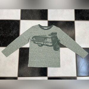 NWT 100% AUTH Gucci Kids Green Car Graphic Cotton/Wool Long Sleeve Tee Sz 6